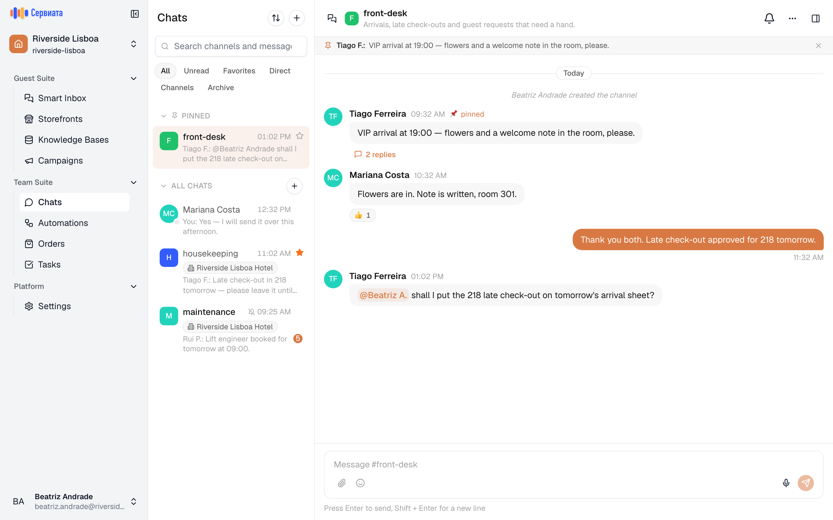 What Chats is screenshot